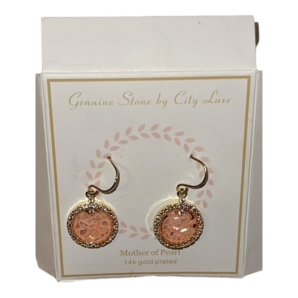 🙌HP🙌14kt gold plated Mother of Pearl earrings